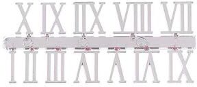 Universal Stock DIY Wall Clock Kit With Roman & Arabic Numerals Large Modern Wall Clock Stickers With Quartz Movement sliver Roman Numeral