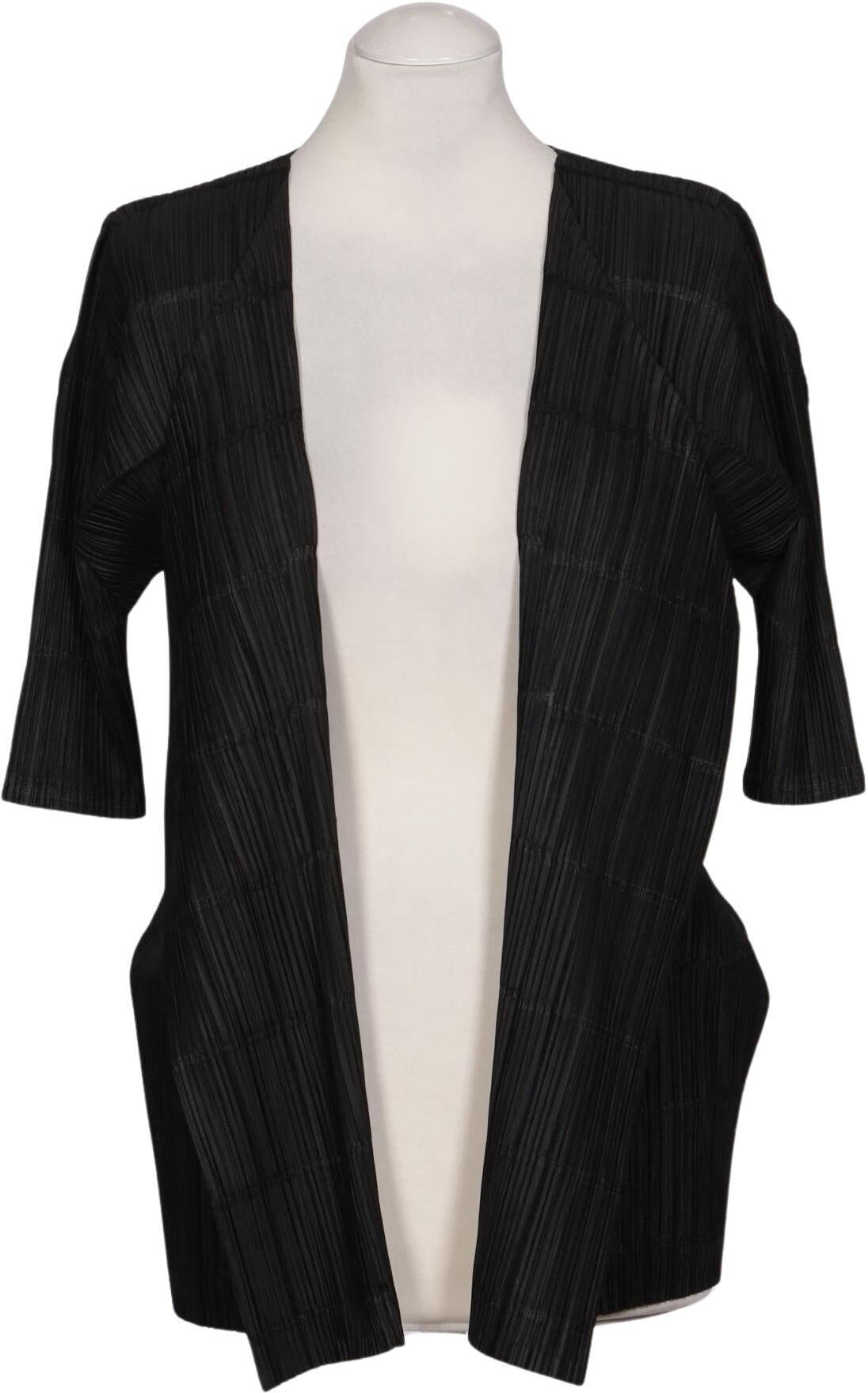 Pleats Please Issey Miyake Damen Strickjacke, Schwarz, Gr. M, Synthetik - Second Hand