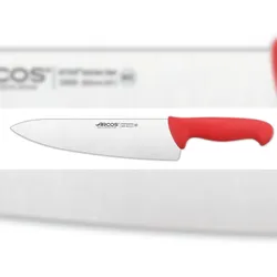 Arcos Serie 2900 - Kochmesser - Klinge Nitrum Edelstahl 250 mm - HandGriff Polypropylen Farbe Rot