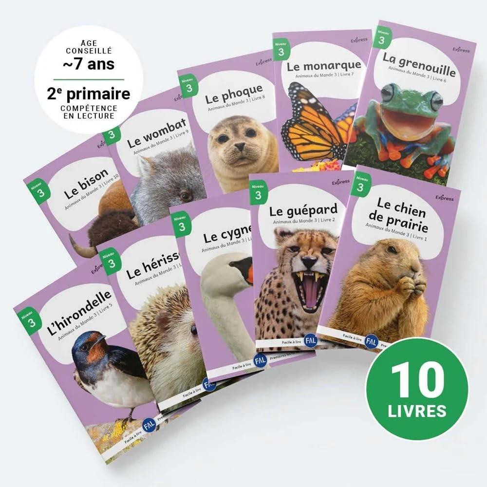 Les Animaux 3 - 10 Boeken Leermateriaal voor Kinderen