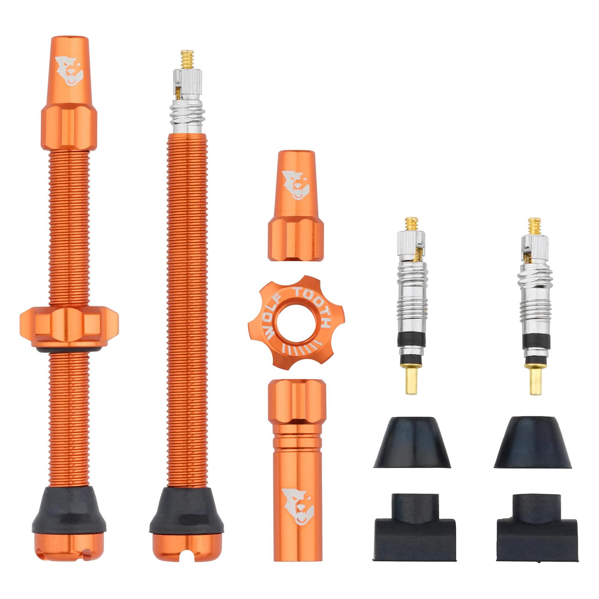 Wolf Tooth Tubeless Valve Stem Ventile, Presta, 60mm, 2 Stk., orange (44726211)