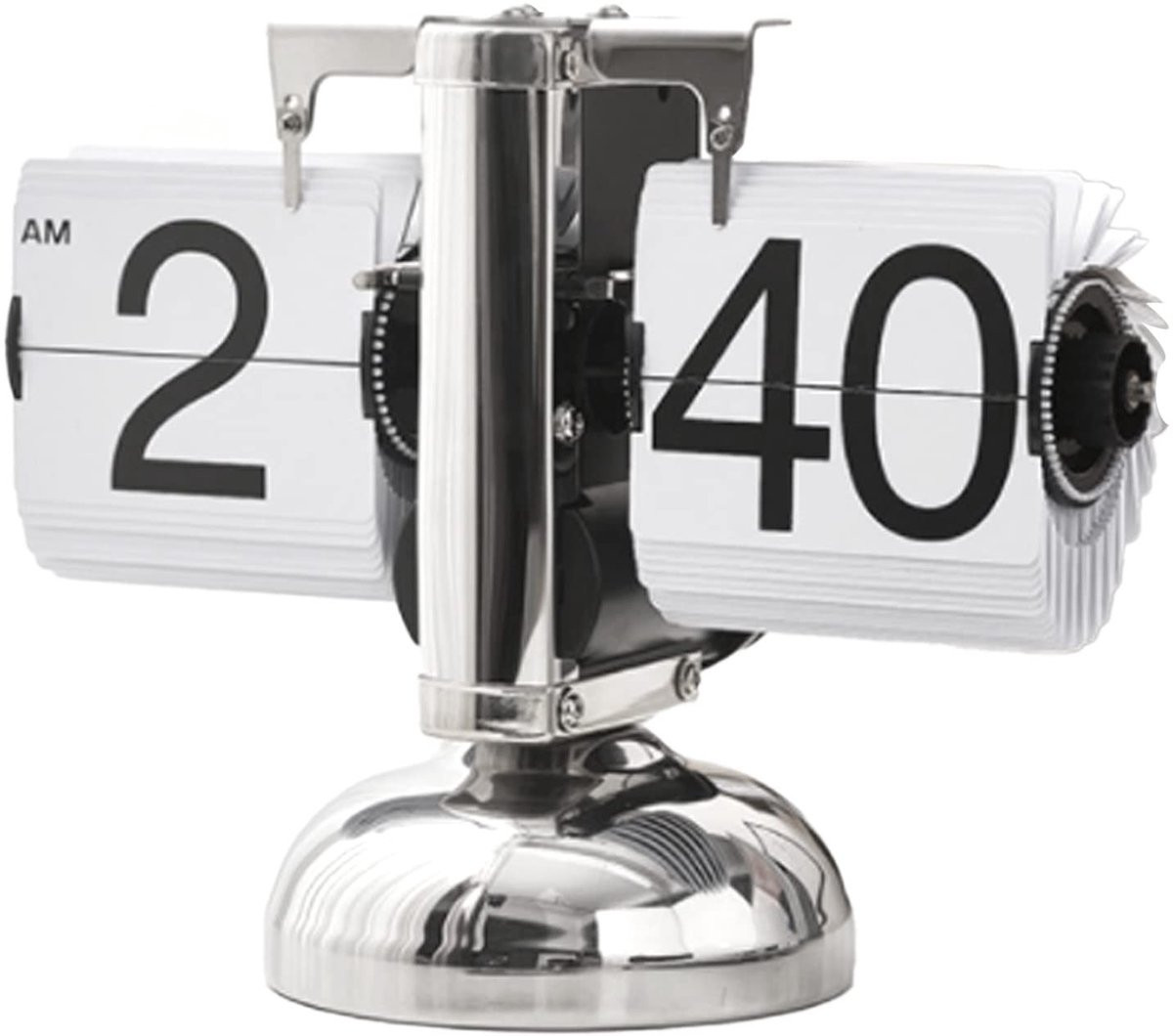Retro Flip Clock Digitale Tafelklok met Quartz Beweging Wit