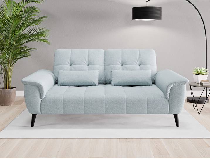 Einzelsofa Tokio - Blau (Pastellblau) - Feiner Strukturstoff