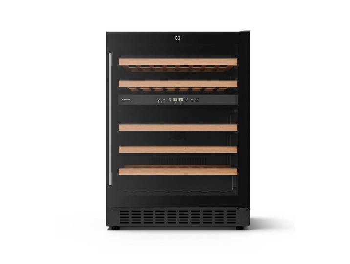 Klarstein Weinkühlschrank Illuminosa Einbau-Weinkühl 19 Flaschen 61L 60 cm UV Touch Buchenholz, für 19 Standardflaschen á 0,75l,Flaschenkühlschrank Weintemperierschrank Weinschrank Einbau UV-Schutz