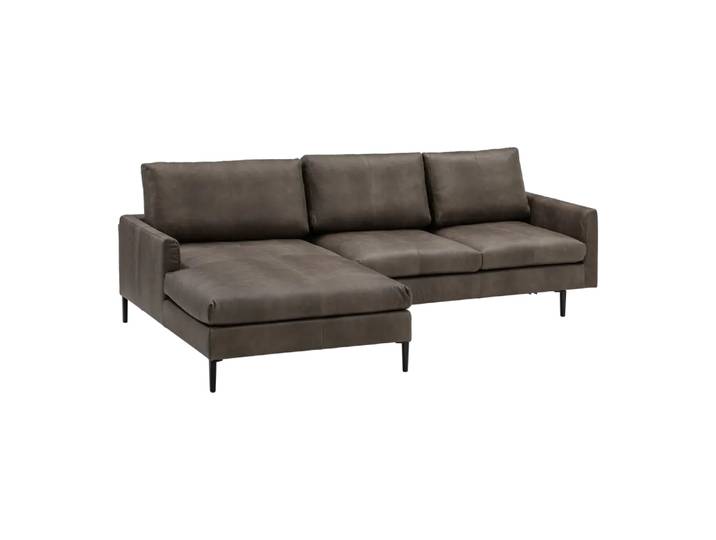 Ecksofa Freistil 134, Freistil, kat. , braungrau, Leder
