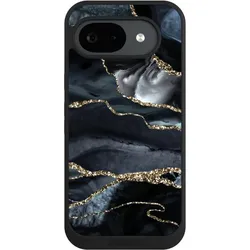 Nivocase Handyhülle für Google Pixel 10a Hülle NIVOpure Case Schwarz Glitzer Look Marmor Trends (Google Pixel 10a), Smartphone Hülle, Schwarz