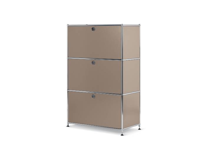 Tchibo - Regal Metall »Cn3« mit 3 Klappenfächern - 77x40x120,5cm - taupe -
