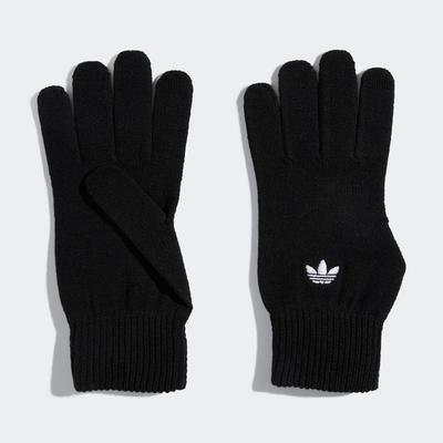 Strickhandschuhe ADIDAS ORIGINALS "ADICOLOR SMARTPHONE", Herren, Gr. S, schwarz, Obermaterial: 94% Polyester, 5% Polyamid, 1% Elasthan, Handschuhe, für sportliche Aktivitäten, mit Touchscreen-kompatiblen Fingerspitzen