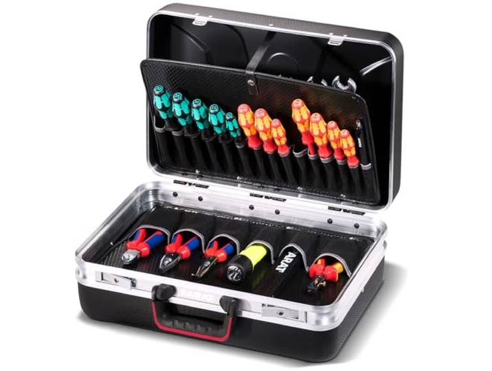PARAT SILVER Style Malette outils vide Boite a outils vide Caisse a outil Rangement des outils 27 Compartiments Coque X-ABS & aluminium Fond modulable Verrouillable