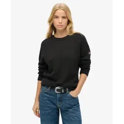 Superdry für Damen. W6110609A Schwarzer Schlabberpulli (S), Lässig, Baumwolle