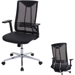 Bürostuhl MCW-J53, Drehstuhl Schreibtischstuhl, ergonomisch Kunstleder ~ schwarz