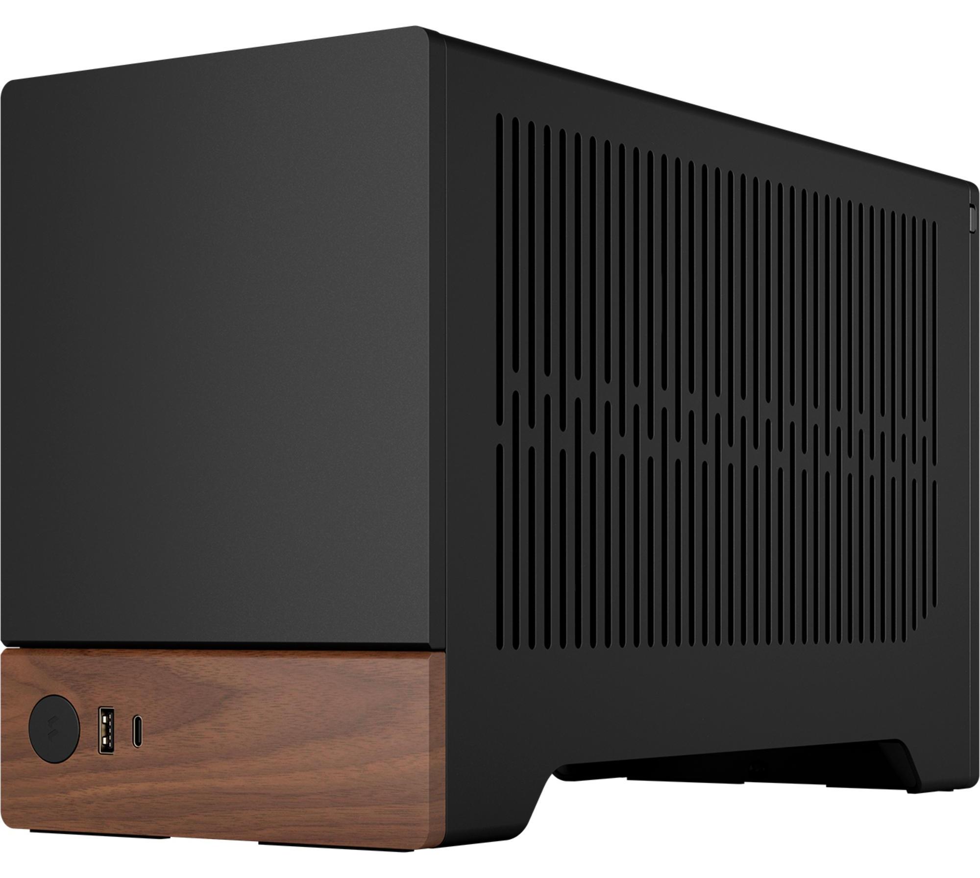Fractal Design Terra , Small Form Factor (SFF), PC, Graphit, Mini-ITX, Aluminium, Walnuss, Gaming