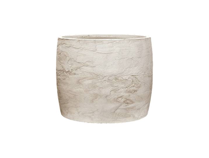 Hochwertiger In- & Outdoor Blumentopf „Alger Barrell“ Weiss Baq Design