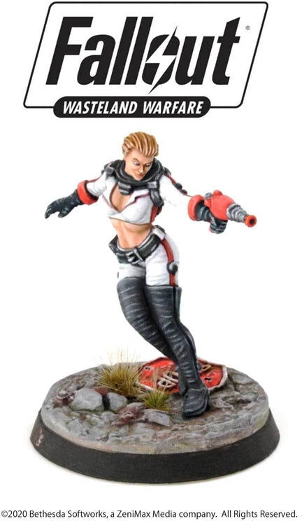 Modiphius Entertainment Fallout: Wasteland Warfare Nuka Cola Girl Resin Miniature - 32mm Tabletop Scale, Unpainted, Assembly Required, Ages 14+