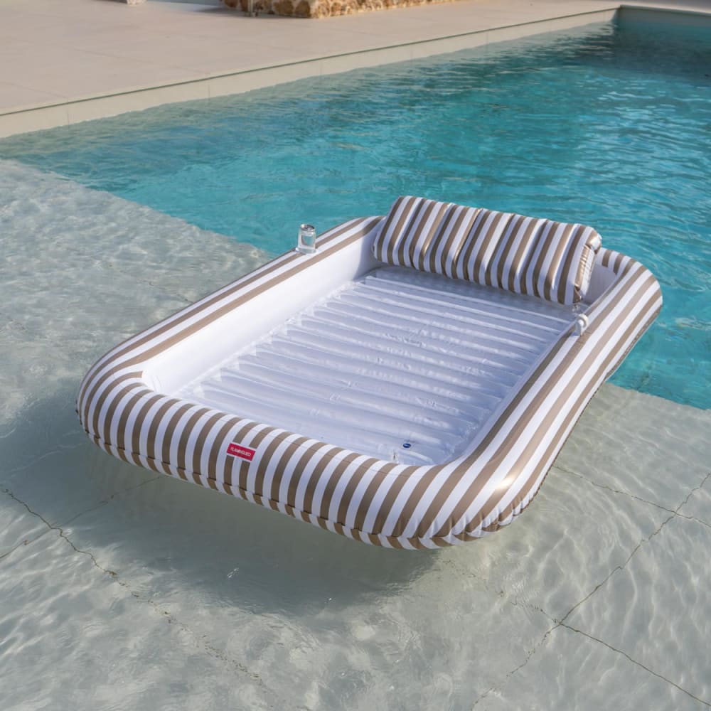 Flamingueo Flotador gigante tumbona pvc beis