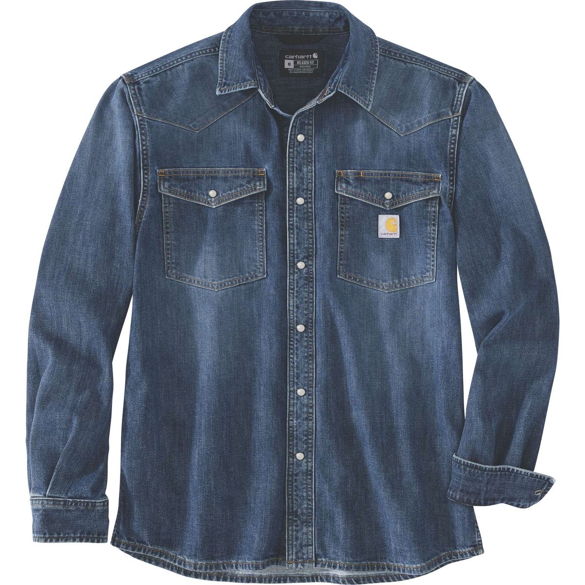 Carhartt Montana Denim Relaxed LS Shirt wyatt (HK3) L REG 106429-HK3LREG