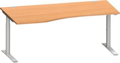 Schäfer Shop Genius Freiformschreibtisch MODENA FLEX, Ansatz links, Buche