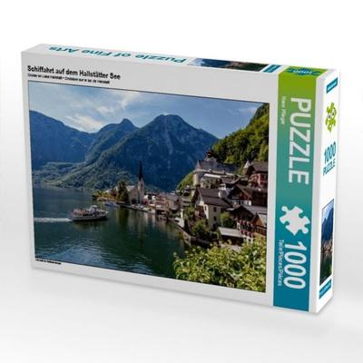 CALVENDO Puzzle Schiffahrt auf dem Hallstätter See | 1000 Teile Lege-Größe 64x48cm Foto-Puzzle für glückliche Stunden