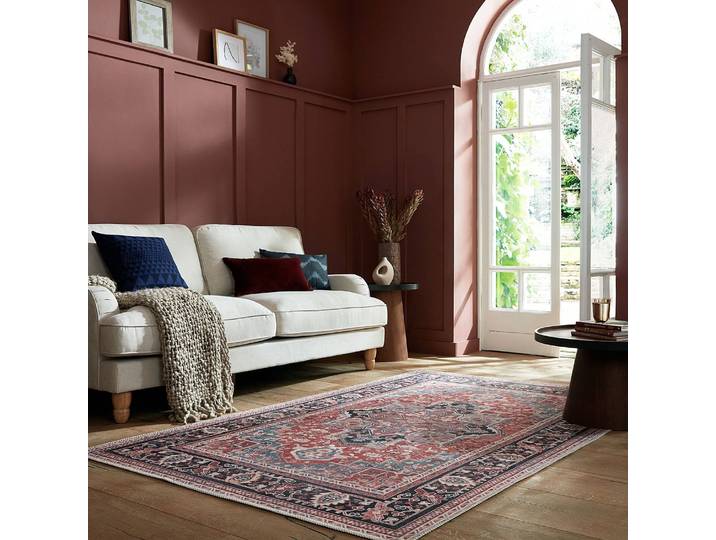 Kurzflorteppich Windsor Traditional Rot/Rot/Blau 200 x 290cm Webstoff