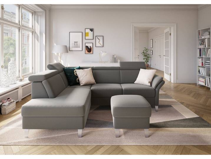 sit&more Ecksofa Vincenzo L-Form, inklusive Kopfteilverstellung, optional Schlaffunktion & Bettkasten