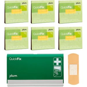 Plum Pflaster QuickFix Water Resistant, 270 Strips, wasserfest, inkl. Pflasterspender, 7,2 x 2,5cm
