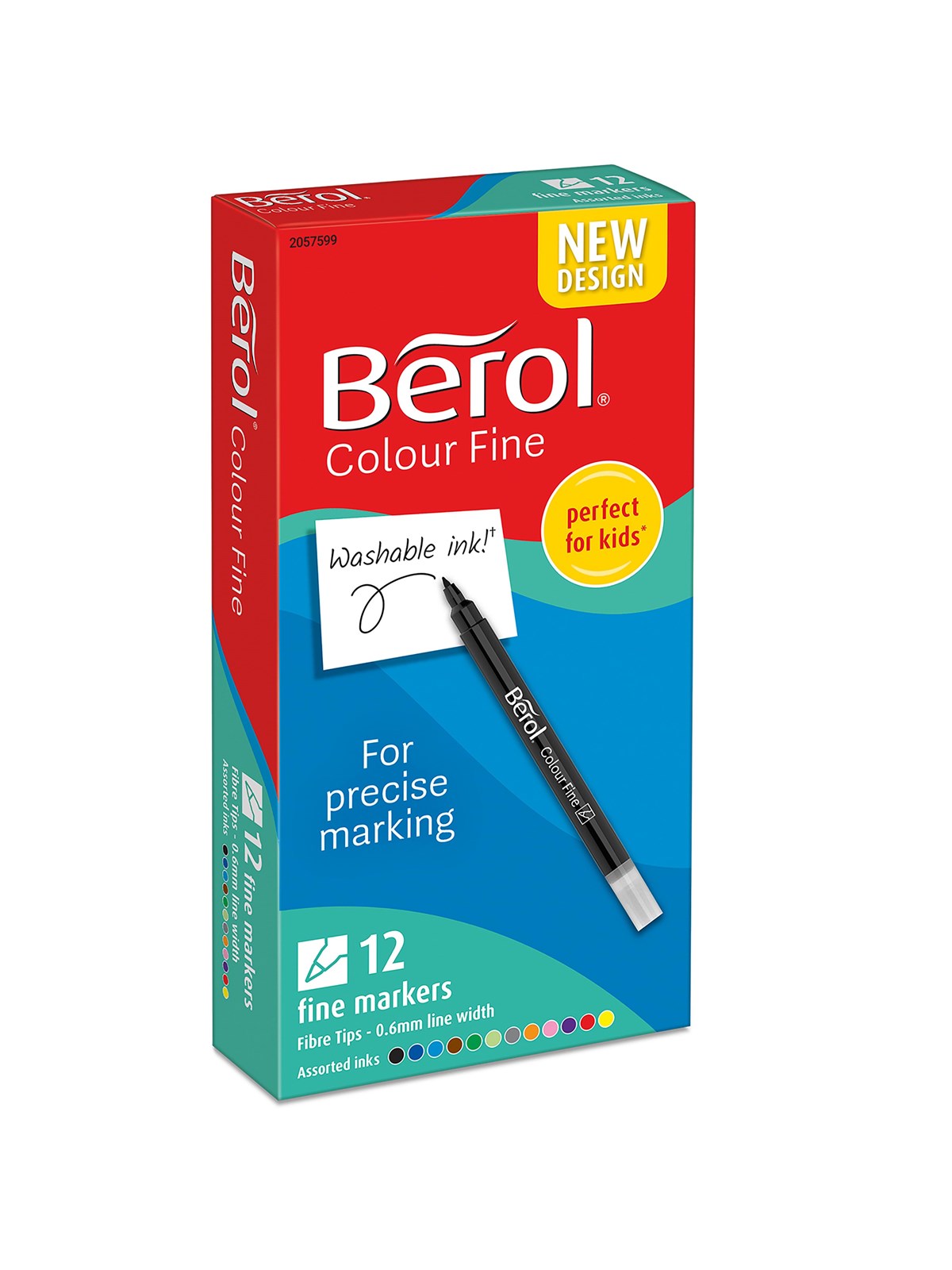 Berol Bunte, dünne Farbstifte, Strichbreite: 0,6 mm - farblich sortiert, 12er-Pack