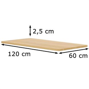 FlexiSpot Tischplatte PR1206-Maple, rechteckig, 120 x 60cm, ahorn