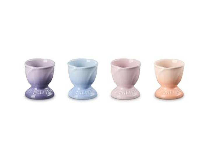 Le Creuset Steingut Blütenblätter Eierbecher, 4er Set, mehrfarbig