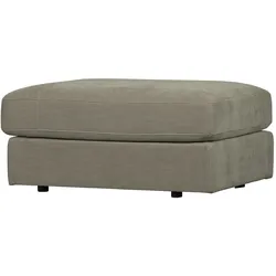 Hocker Family aus Stoff, modernes Design, gepolstert, grau, komfortables Sitzkissen