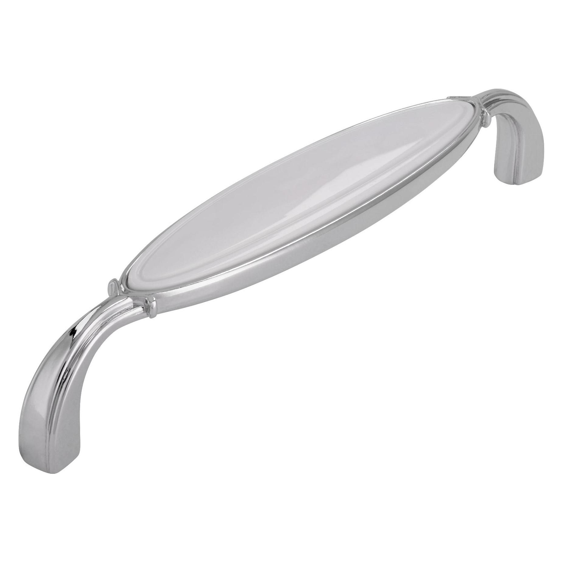 Siro Griff Anaheim Schubladengriff 128 mm ZN/Kunststoff verchromt poliert (218114)