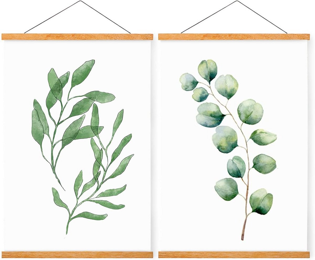 Poster Hanger Houten Lijst Natuurlijk Teak Hout - 27,94 cm - Houtkleur