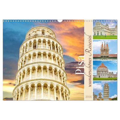 Pisa - wunderschönes Reiseziel (Wandkalender 2026 DIN A3 quer), CALVENDO Monatskalender