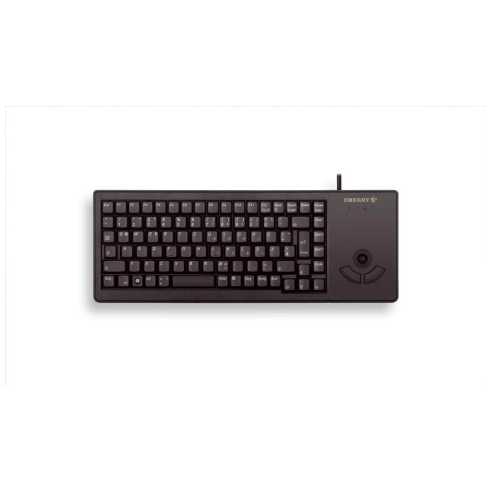 CHERRY G84-5400 Trackball Tastatur, Schwarz (US-Layout mit EURO Symbol)