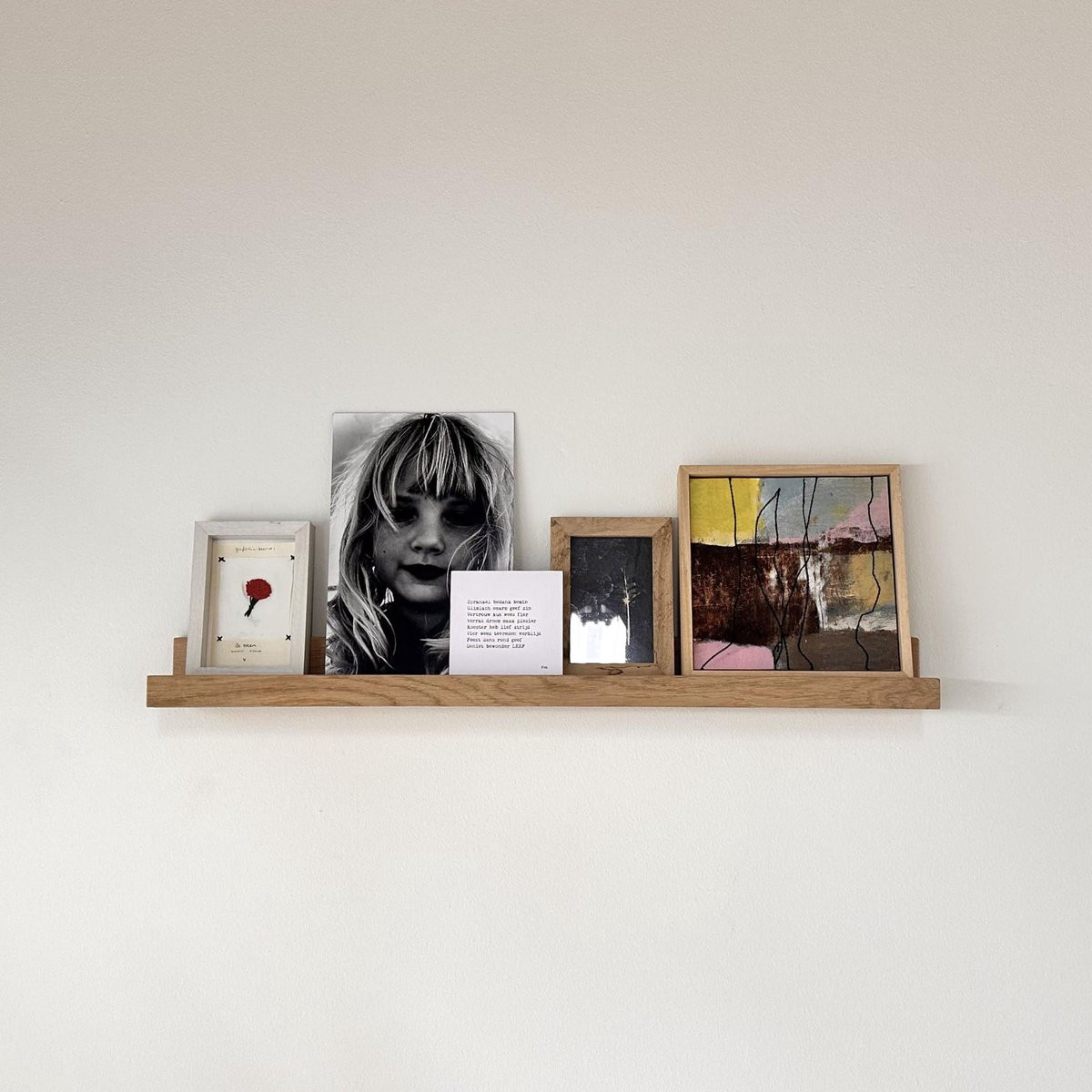 GoudmetHout Foto Wandplank van Massief Eiken Hout, 80 cm