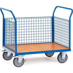 Fetra Transportwagen Dreiwandwagen, 1533, 1200 x 780 mm, mit Feststellbremse, Tragkraft 600 kg