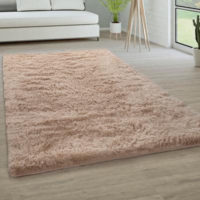 Paco Home Modern Shag Rug Soft & Fluffy In Solid Colors