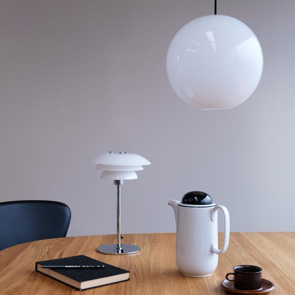 Dyberg Larsen Suspension en verre opale Blanc 25x24x25cm