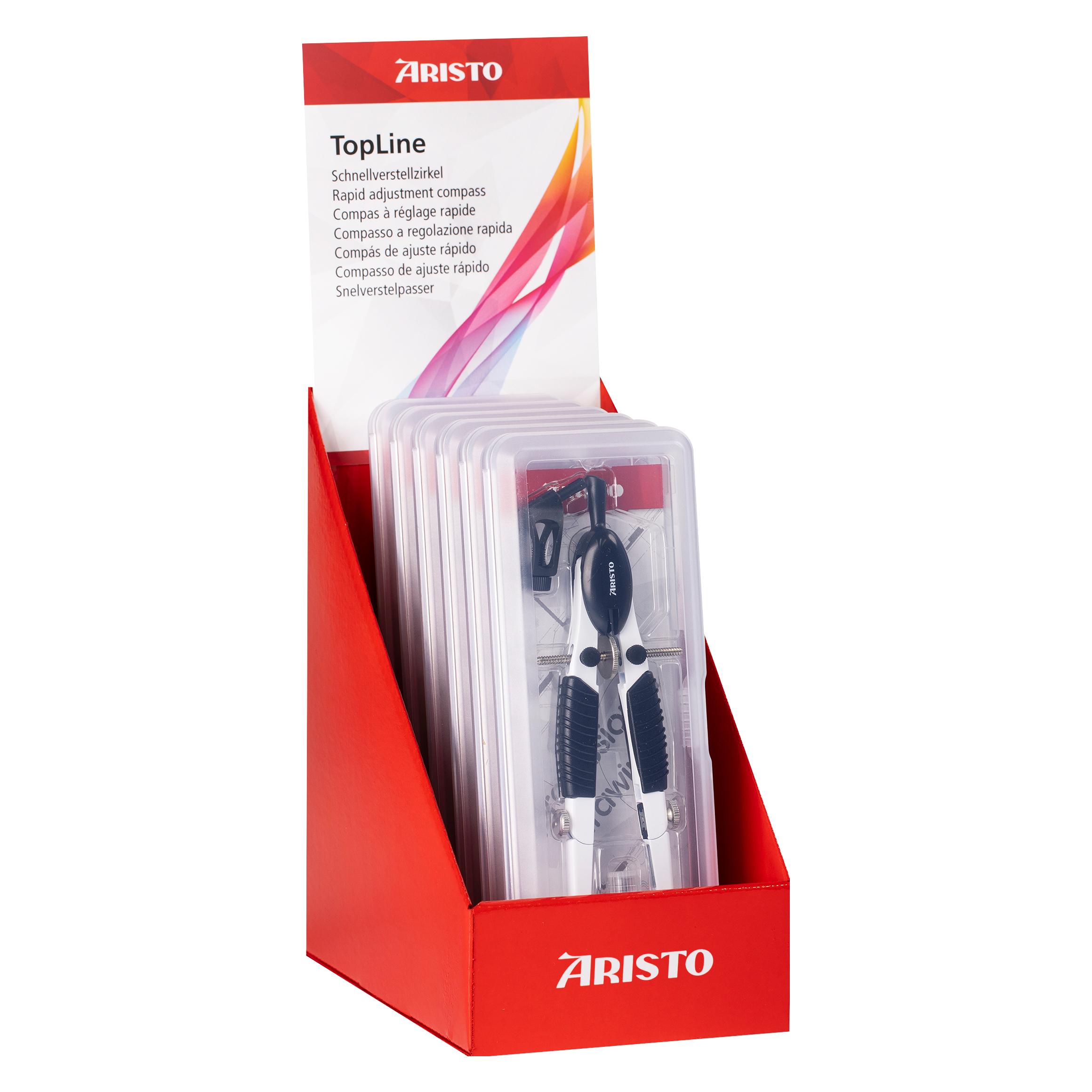 Aristo TopLine Zirkel Display 6, + Adapter 6 x 55748 black & white (VD55921)
