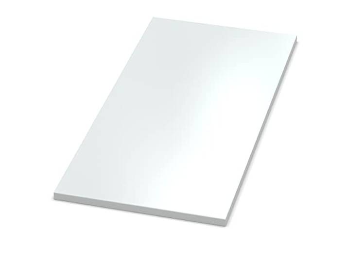 AUPROTEC Tischplatte 19mm weiß 2000 mm x 800 mm Holzplatte melaminharzbeschichtet Spanplatte mit 2mm ABS Kante Auswahl: 200x80 cm