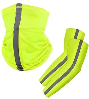 The Handy Homestead Reflective UV Face Mask And Sun Protection Suit Set For Cycling yellow