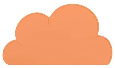 Uplifted Finds Silicone Cloud Shaped Pet Feeding Placemat orange