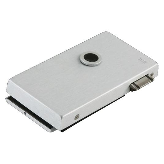 Dormakaba Glastürschloss OFFICE Classic Leichtmetall Dark Niro UV DIN links (Profildoppelzylinder) (81128415799)