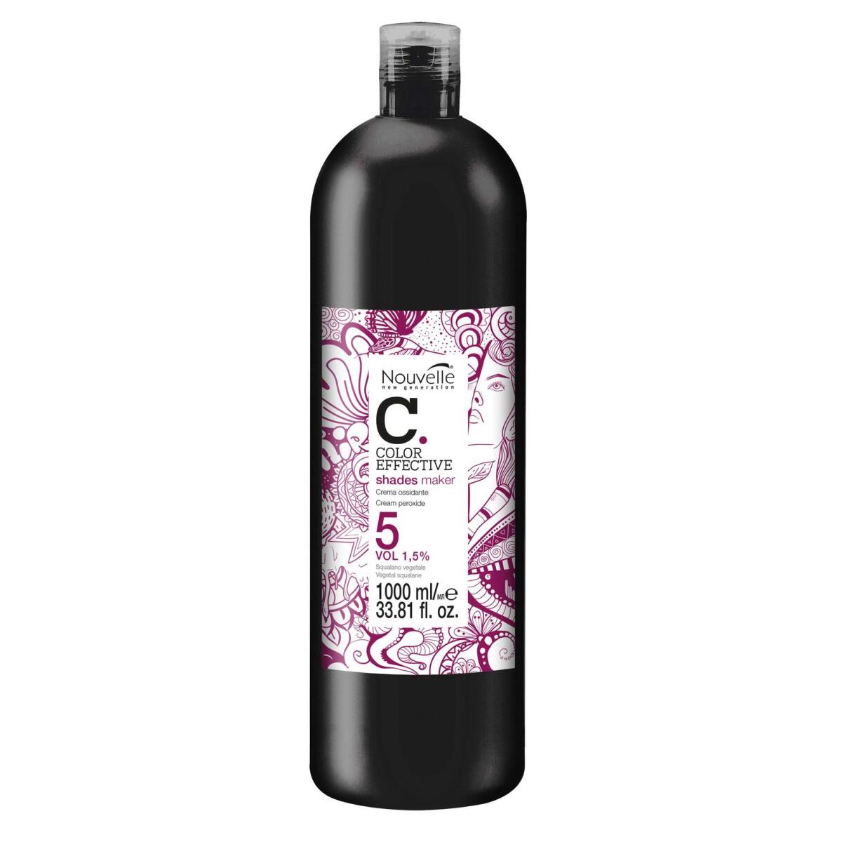 H.S.A. Hair Styling Applications S.p.A. Nouvelle Color Effective Oxidant 1,5% 1000ml für Liquid Toner