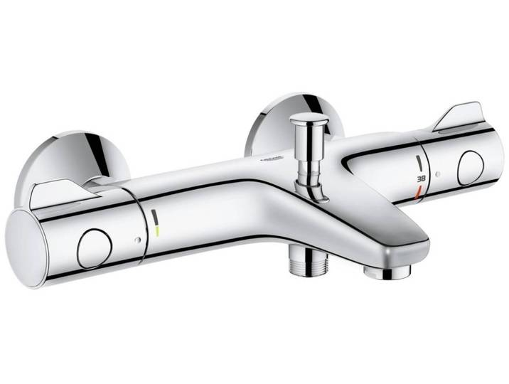 GROHE Thermostat baignoire Grohtherm 800 montage mural chromé