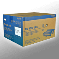 2 Brother Toner TN-3380 Doppelpack schwarz TN-3380/2