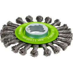 Bosch PRO Scheibenbürste Heavy for Inox X-LOCK, gezopft, rostfrei, 115 mm, 0,5 mm - 2608620733