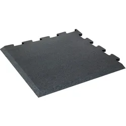 TRENDY SPORT Bodenmatte Rubber Interlocking Flooring Segura 1000 Eckstück einfarbig 1,0 cm schwarz