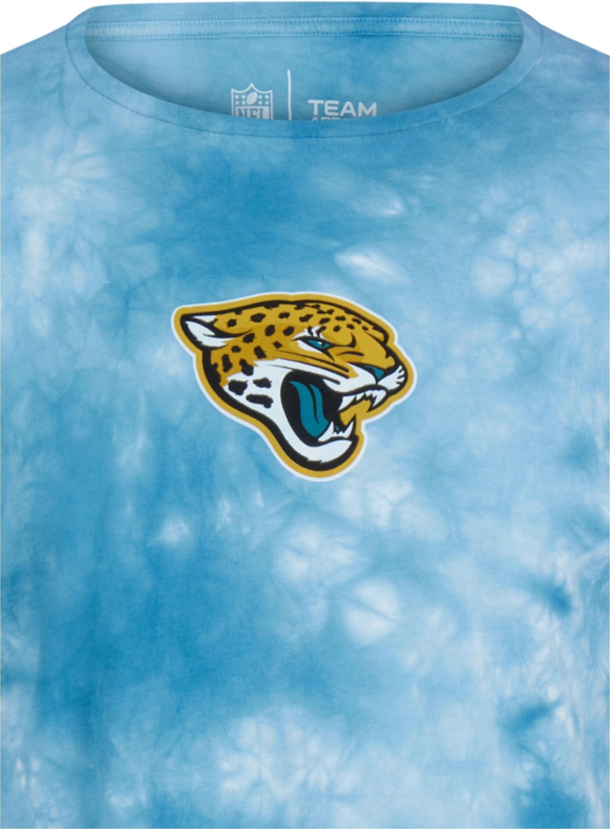 T-Shirt RECOVERED "NFL Jaguars", Damen, Gr. M, blau, 100% Baumwolle, bedruckt, normal, Rundhals, Shirts T-Shirt, für alle Jacksonville Jaguars-Fans