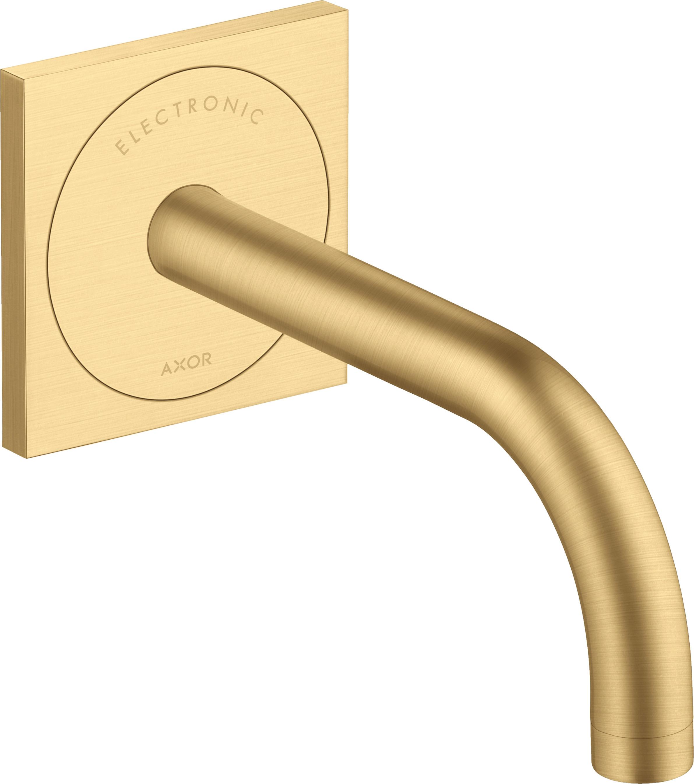 hansgrohe Elektronischer Waschtischmischer Axor Uno UP, Ausladung 165mm, brushed gold optic