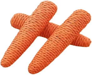 Inspire Curations CrunchyCarrot Interactive Cat Chew & Scratch Toy red s